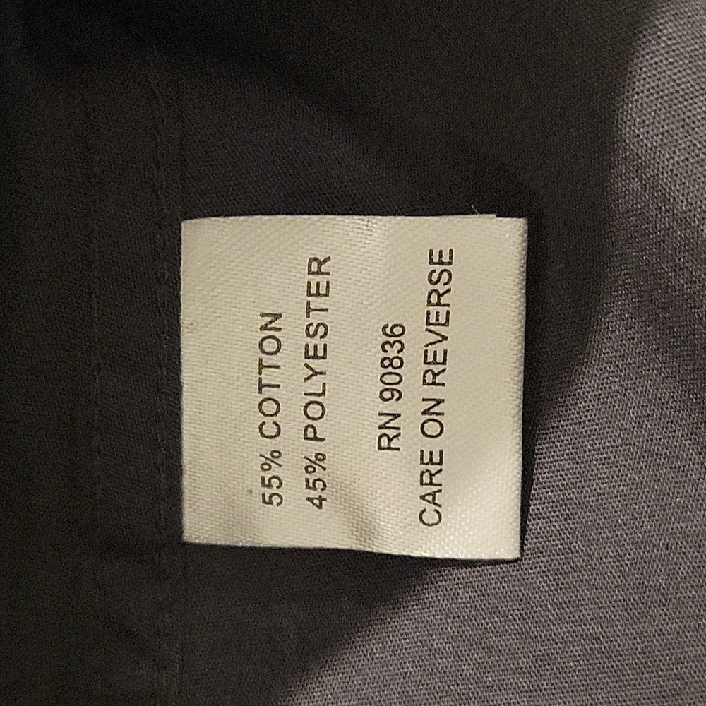 NWOT PORT AUTHORITY large grey 3/4 sleeve button down shirt - Picture 4 of 5